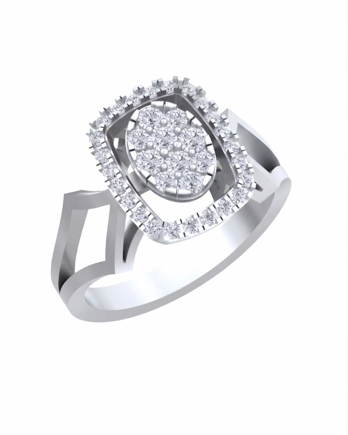 Gold & Diamond Cocktail Ring For Women KRC10814