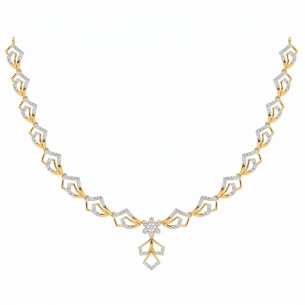 Gold & Diamond Lightweight Necklace Set KRC60066N