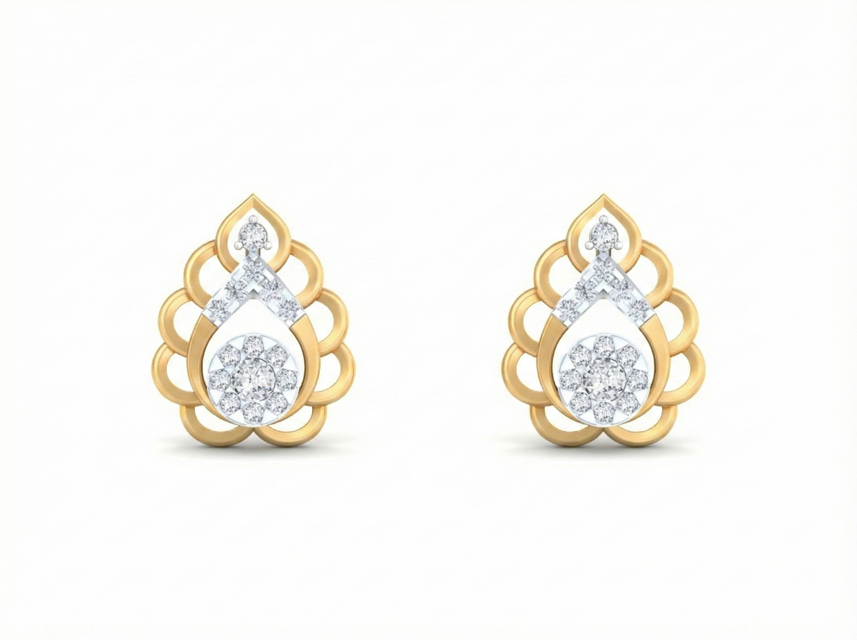 18K Gold & Diamond Women Stud Earring KRK40200E