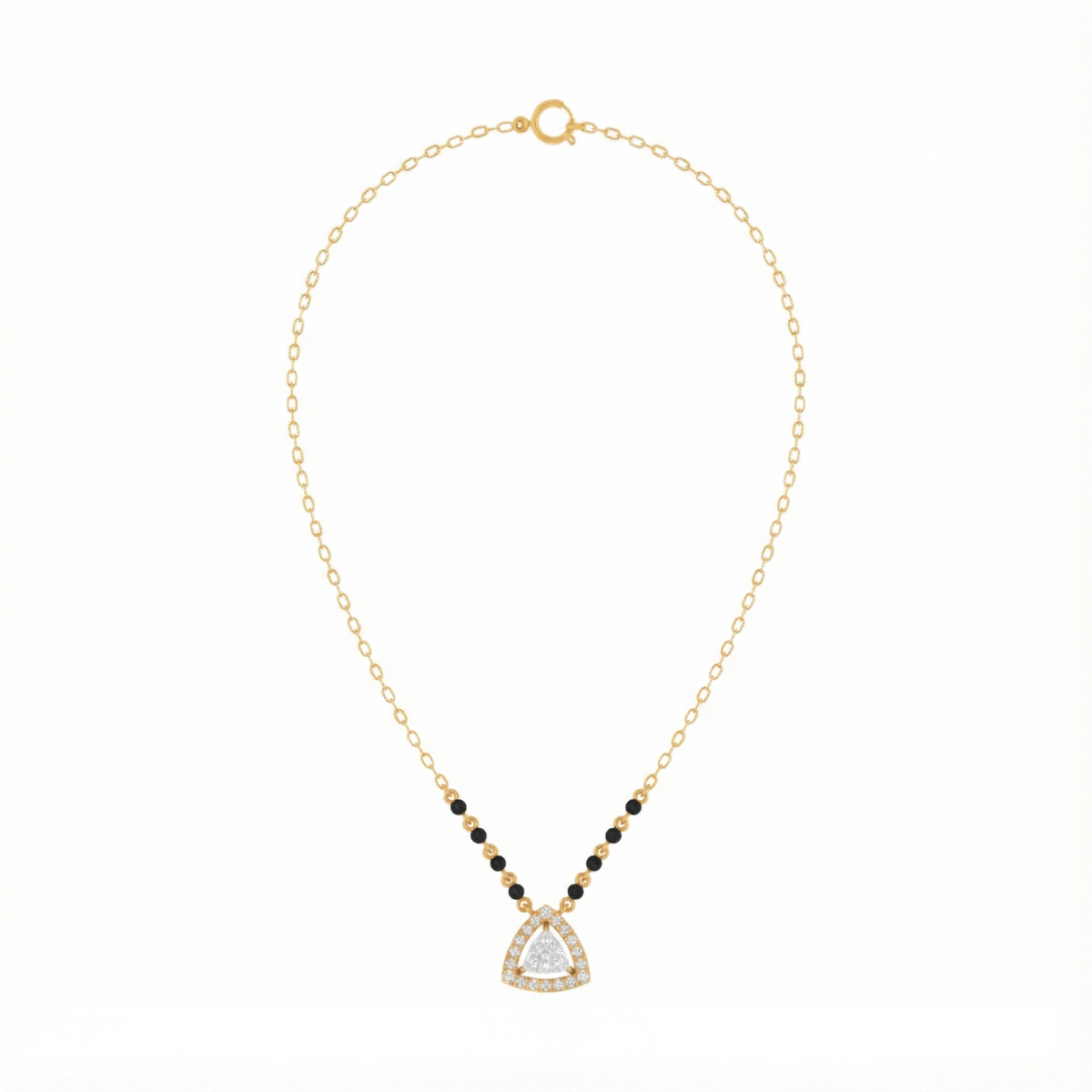 18K Gold & Diamond Beaded Mangalsutra For Women KRE90028