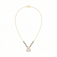 18K Gold & Diamond Beaded Mangalsutra For Women KRE90028