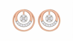 Rose Gold Diamond Earring | under 40k 