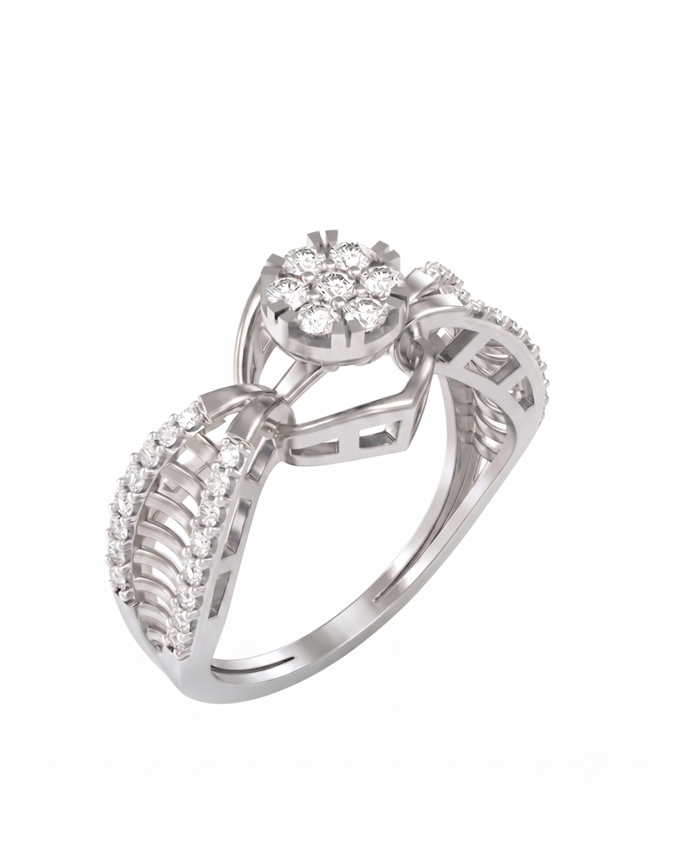 Gold & Diamond Cocktail Ring For Women KRC10874
