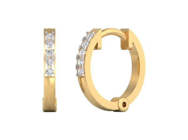 Gold & Diamond Dailywear Hoop Women Earring KRC30194