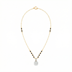 18K Gold & Diamond Beaded Mangalsutra For Women KRE90105