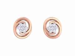 Rose Gold Diamond Earring | under 40k 