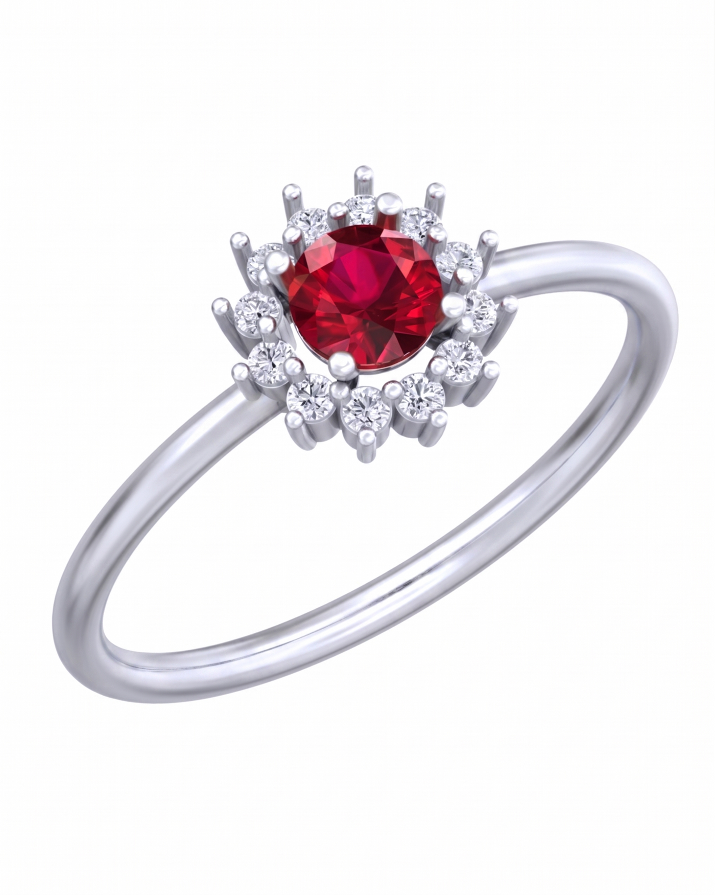 Gold & Diamond Gemstone Ring For Women KRC10687