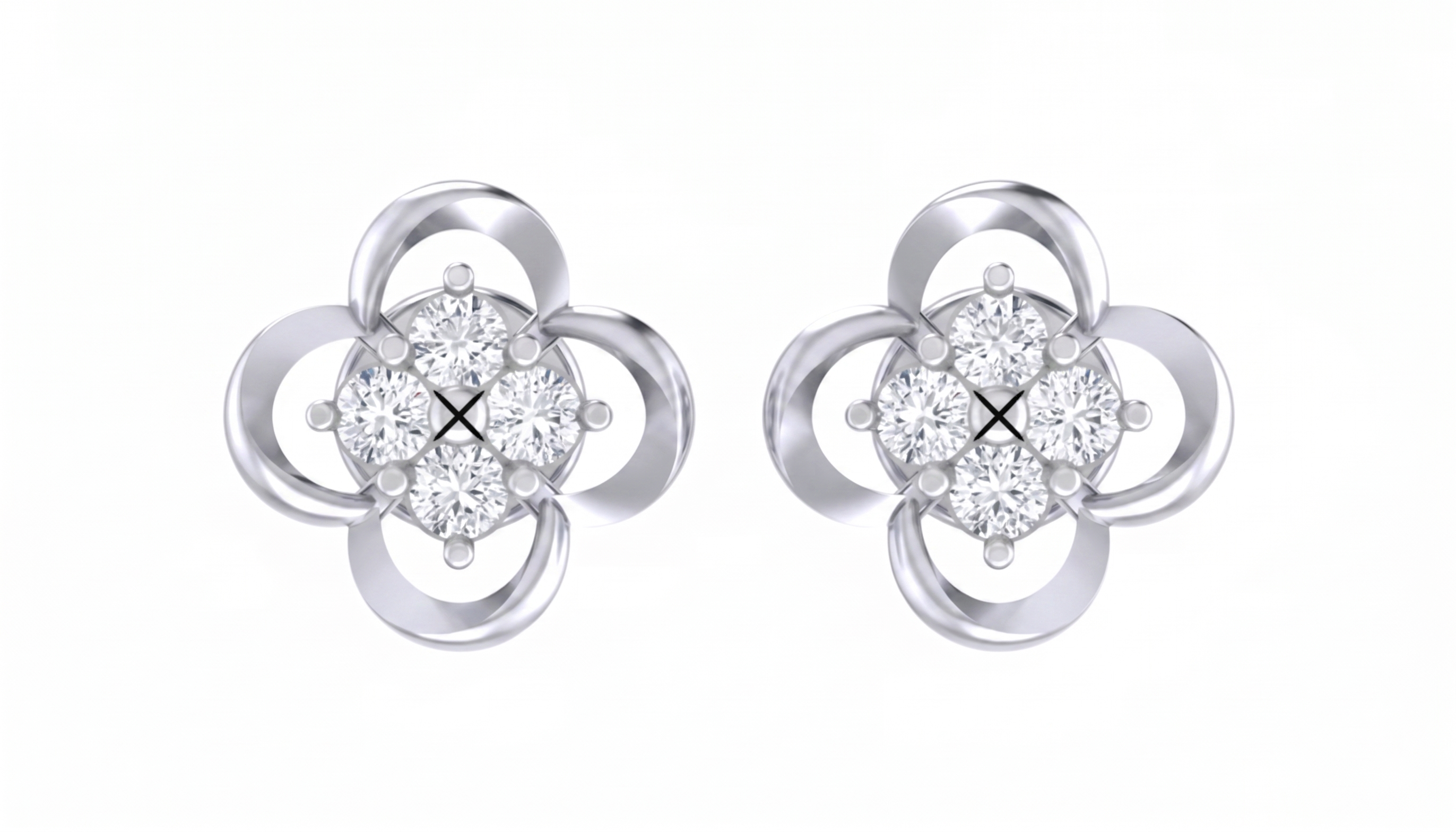 White Gold Diamond Earring | under 40k 