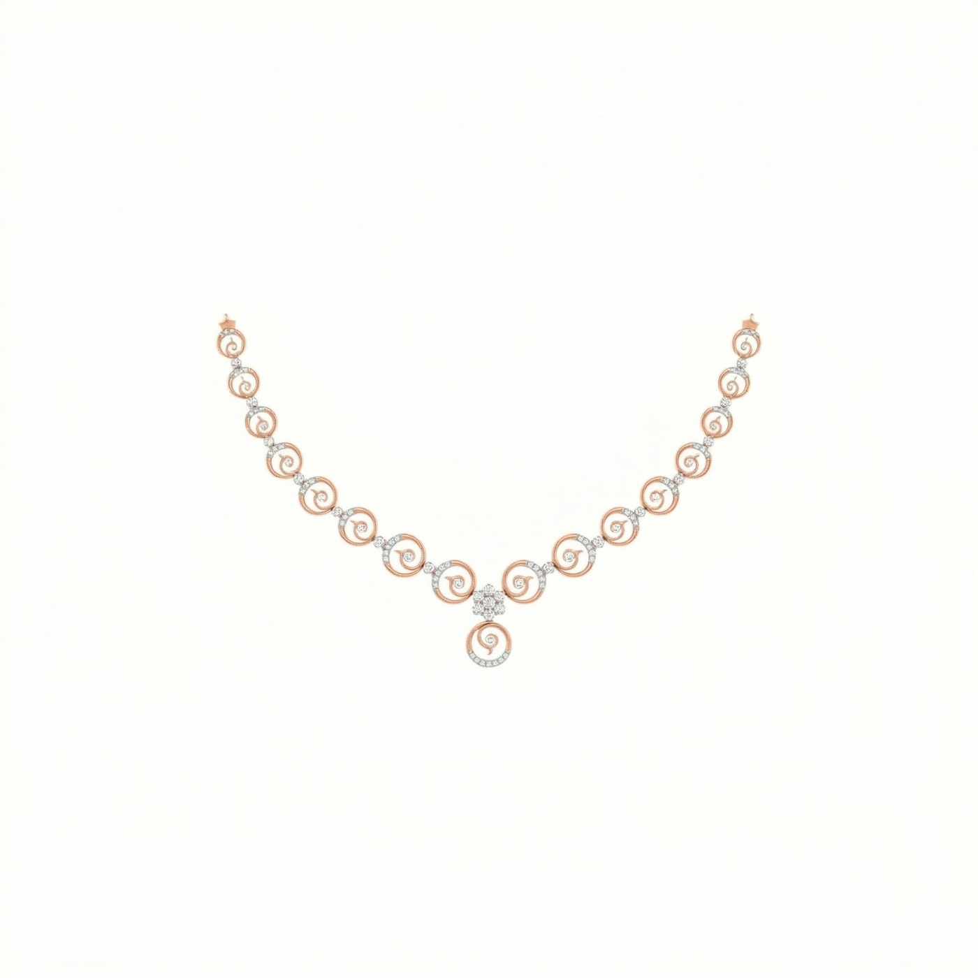 Gold & Diamond Necklace Set KRB60012