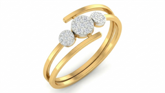 18K Gold & Diamond Engagement Ring For Women KRA10548