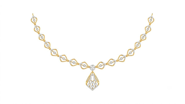 Gold & Diamond Lightweight Necklace Set KRC60058N