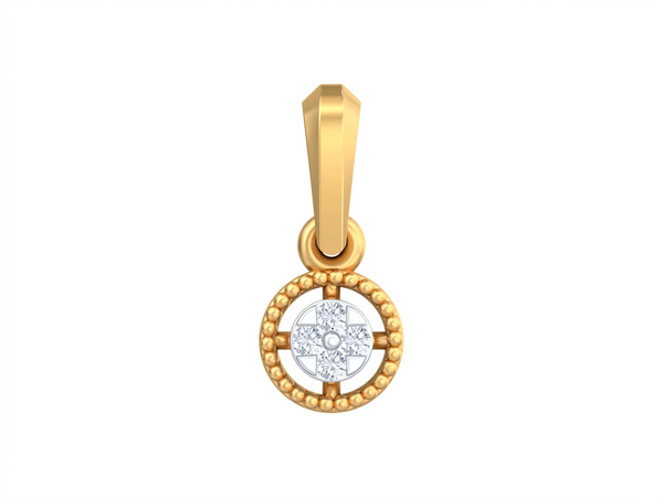 Gold & Diamond Round-Shaped Pendant KRB40208