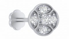 18K Gold & Diamond Stud Nose Pin KRA50148