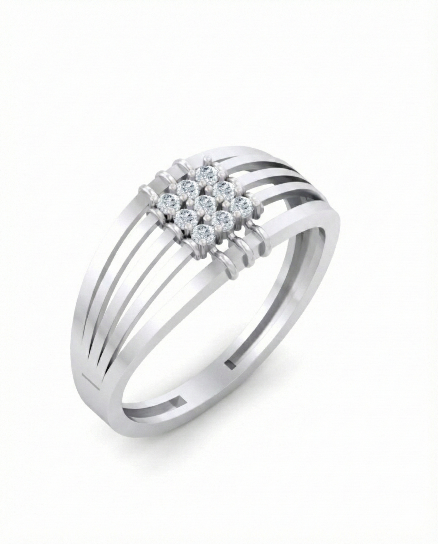 Gold & Diamond Band Ring For Men KRC20087