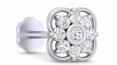 18K Gold & Diamond Stud Nose Pin KRA50110