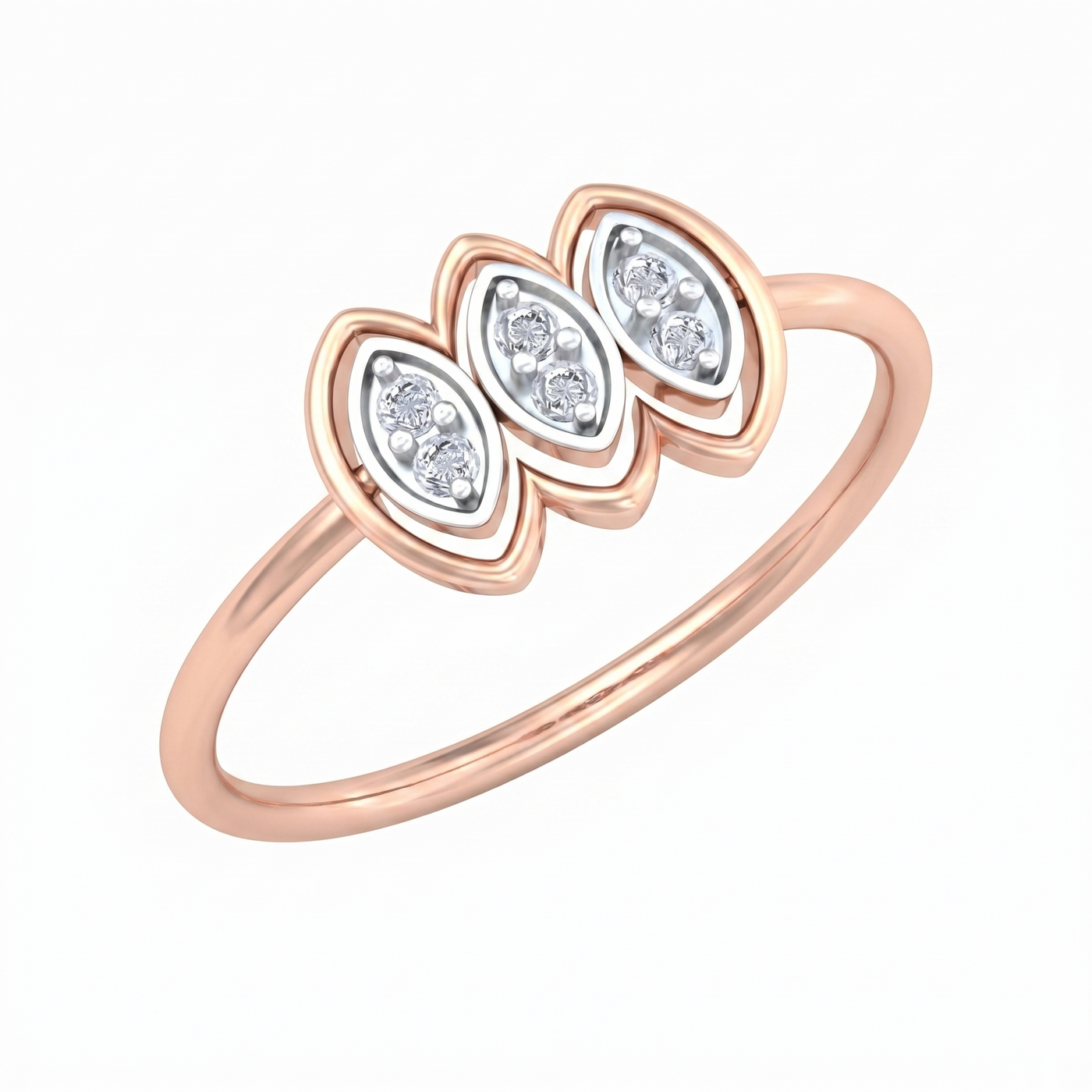 Gold & Diamond Dailywear Ring For Women KRC10689