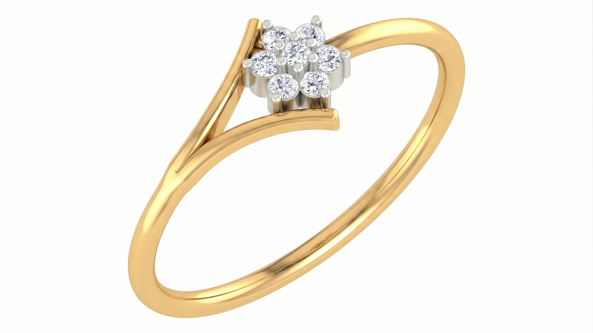 महिलाओं के लिए 18K गोल्ड और डायमंड डेलीवियर रिंग KRA10584