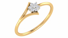 महिलाओं के लिए 18K गोल्ड और डायमंड डेलीवियर रिंग KRA10584