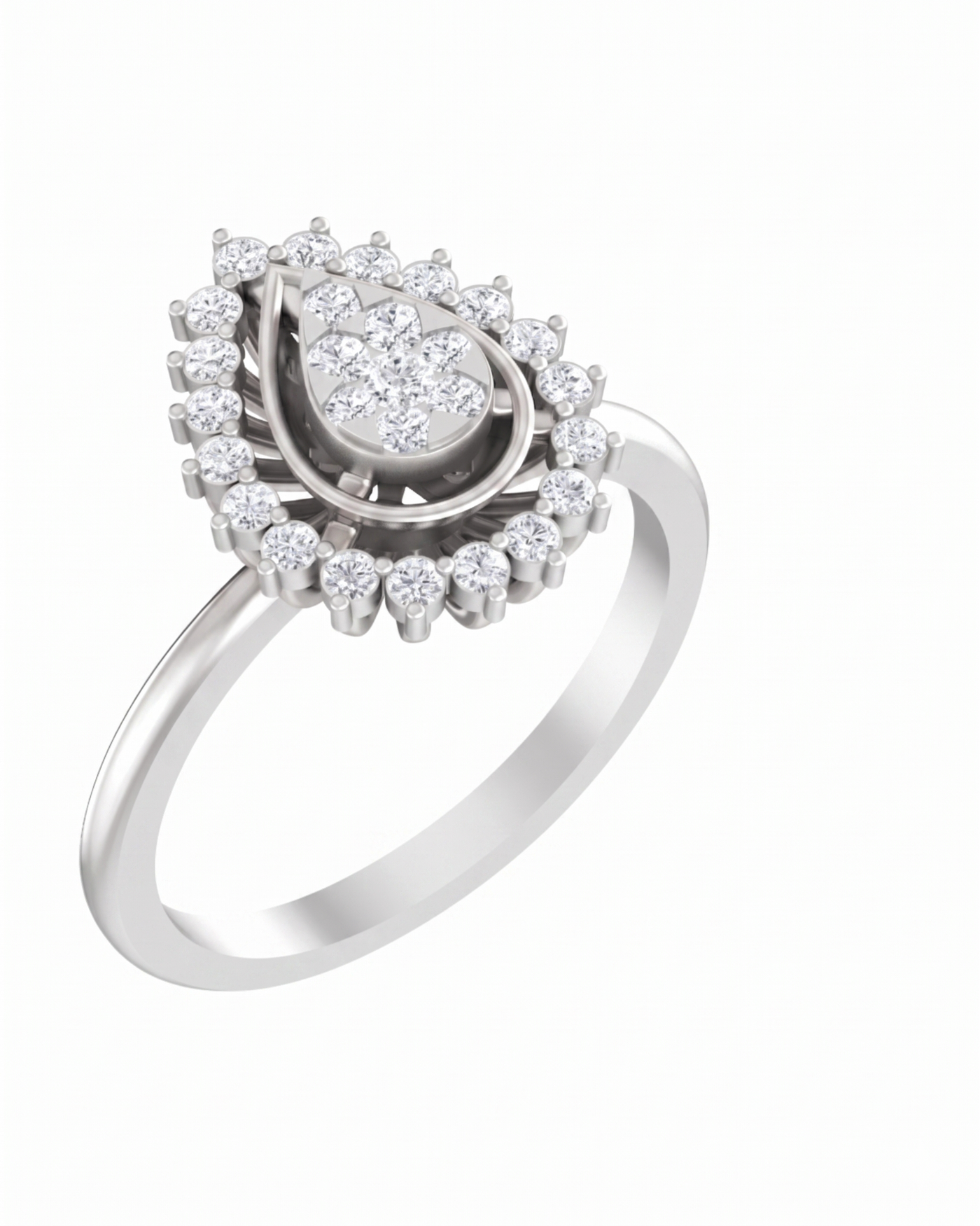 Gold & Diamond Cocktail Ring For Women KRC10522