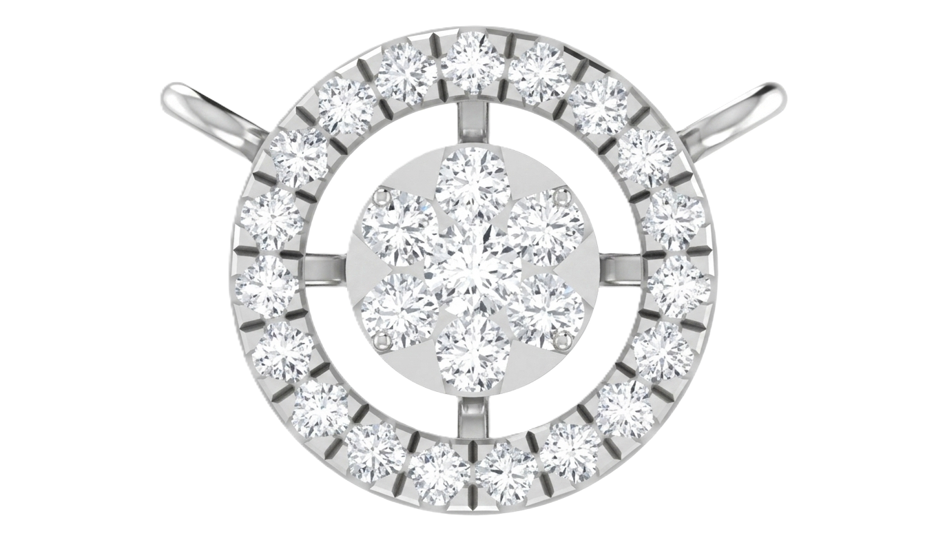 Gold & Diamond Halo Mangalsutra For Women KRC50086