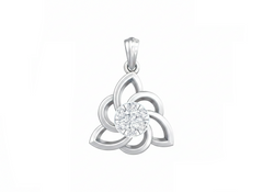 Gold & Diamond Solitaire Pendant Set KRC40636