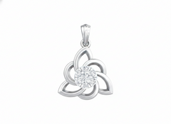 18K Gold & Diamond Solitaire Pendant Set KRK40090P