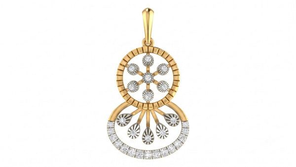 Premium Gold & Diamond Pendant Set KRC40737