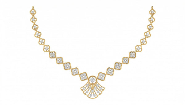 Gold & Diamond Women Dailywear Necklace Set KRC60095