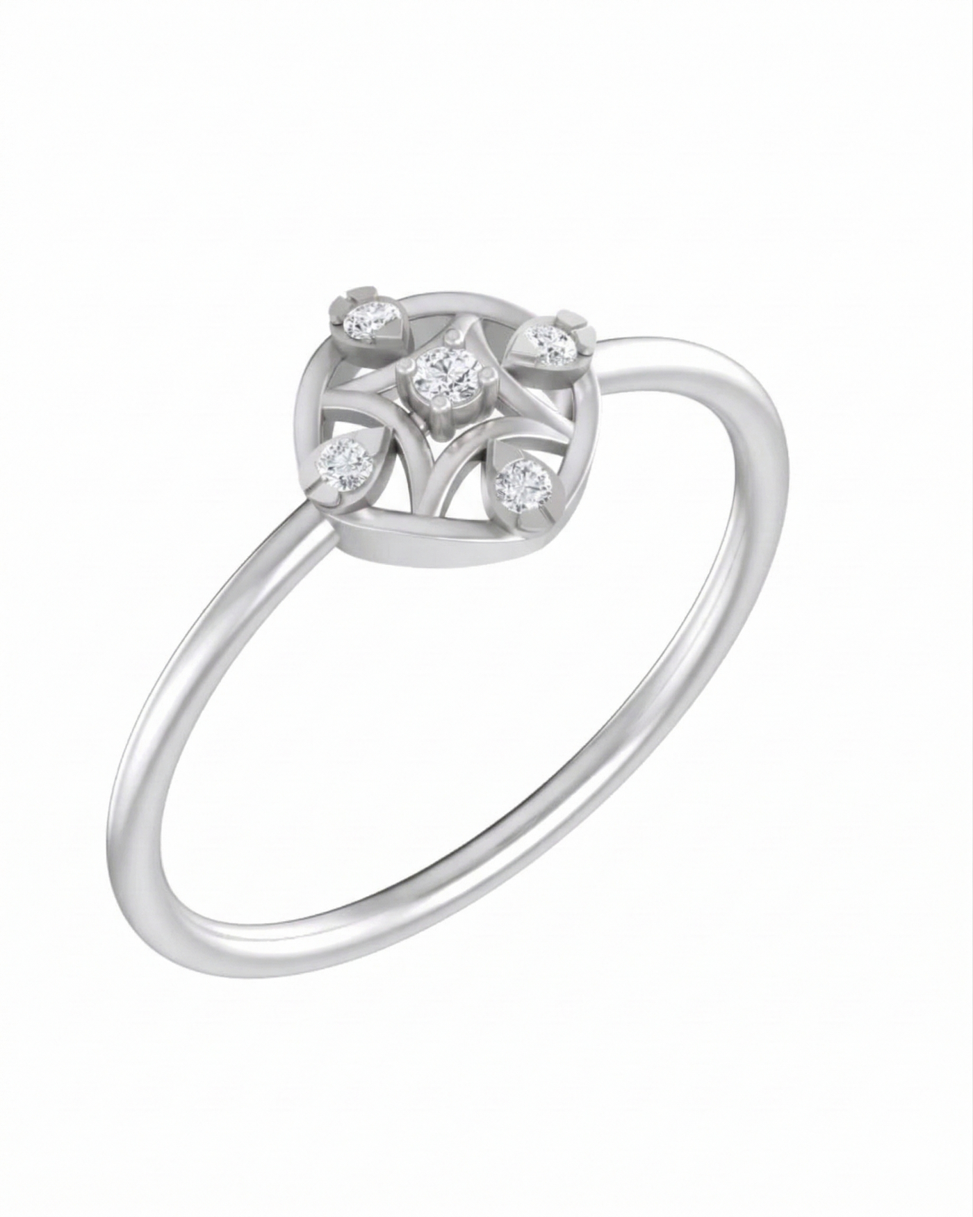 Gold & Diamond Dailywear Ring For Women KRC10710