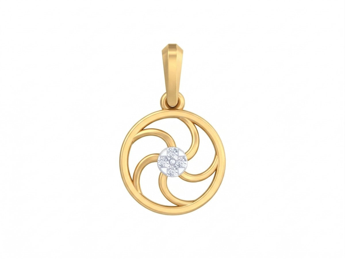 Fashionable gold and diamond pendant for everyday luxury.