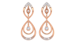 Rose Gold Diamond Earring | under 30K