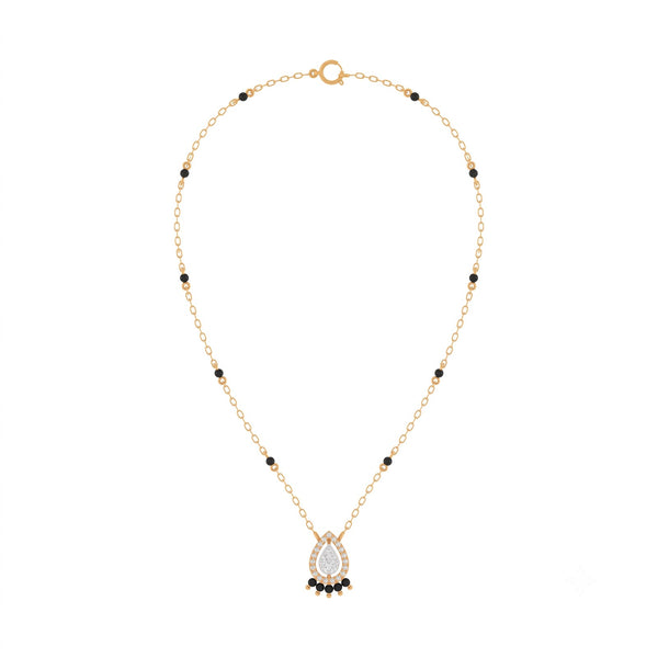 Gold & Diamond Beaded Women Mangalsutra | KRC50134 | Kesav Diamond