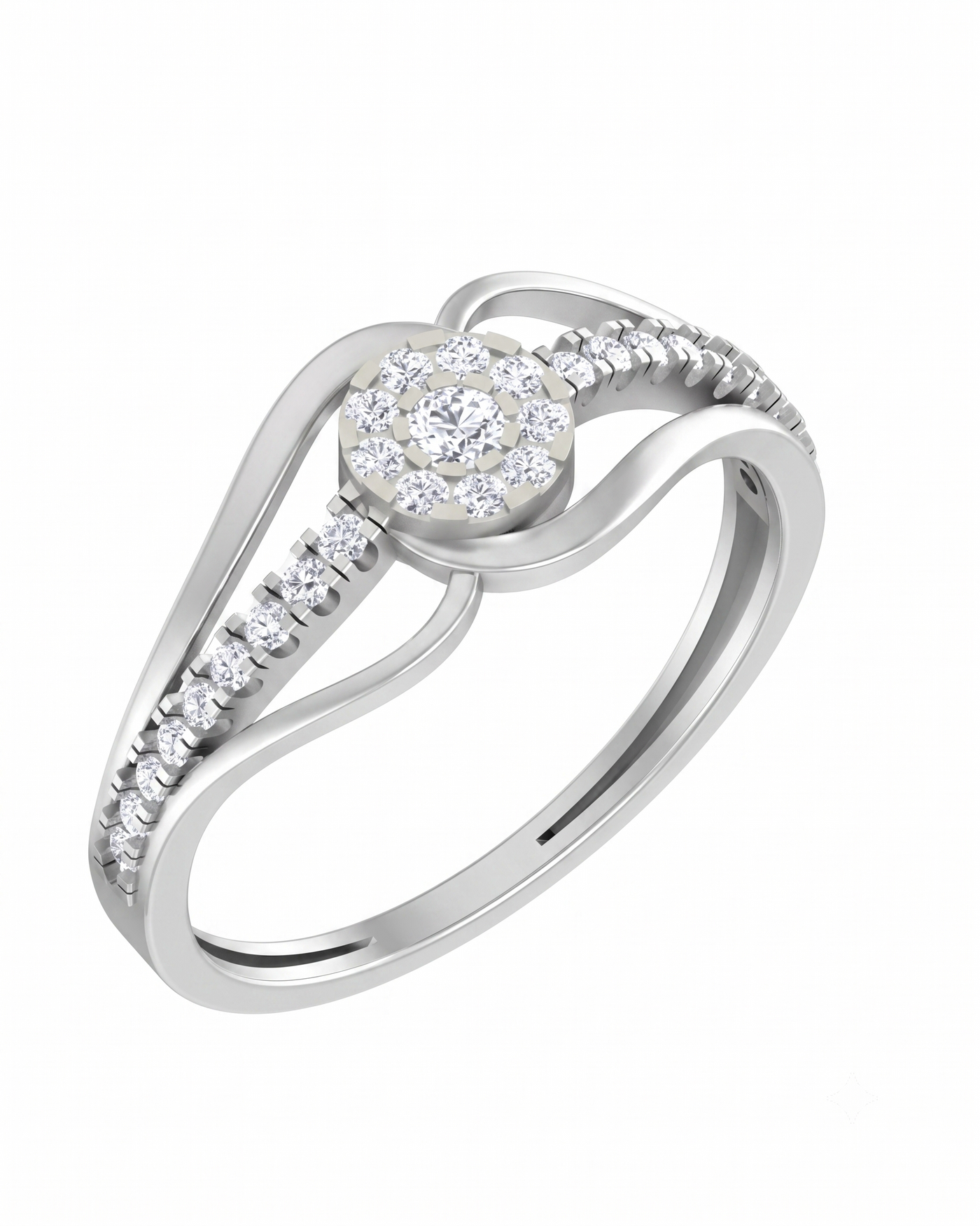 Gold & Diamond Ring For Women KRB10055