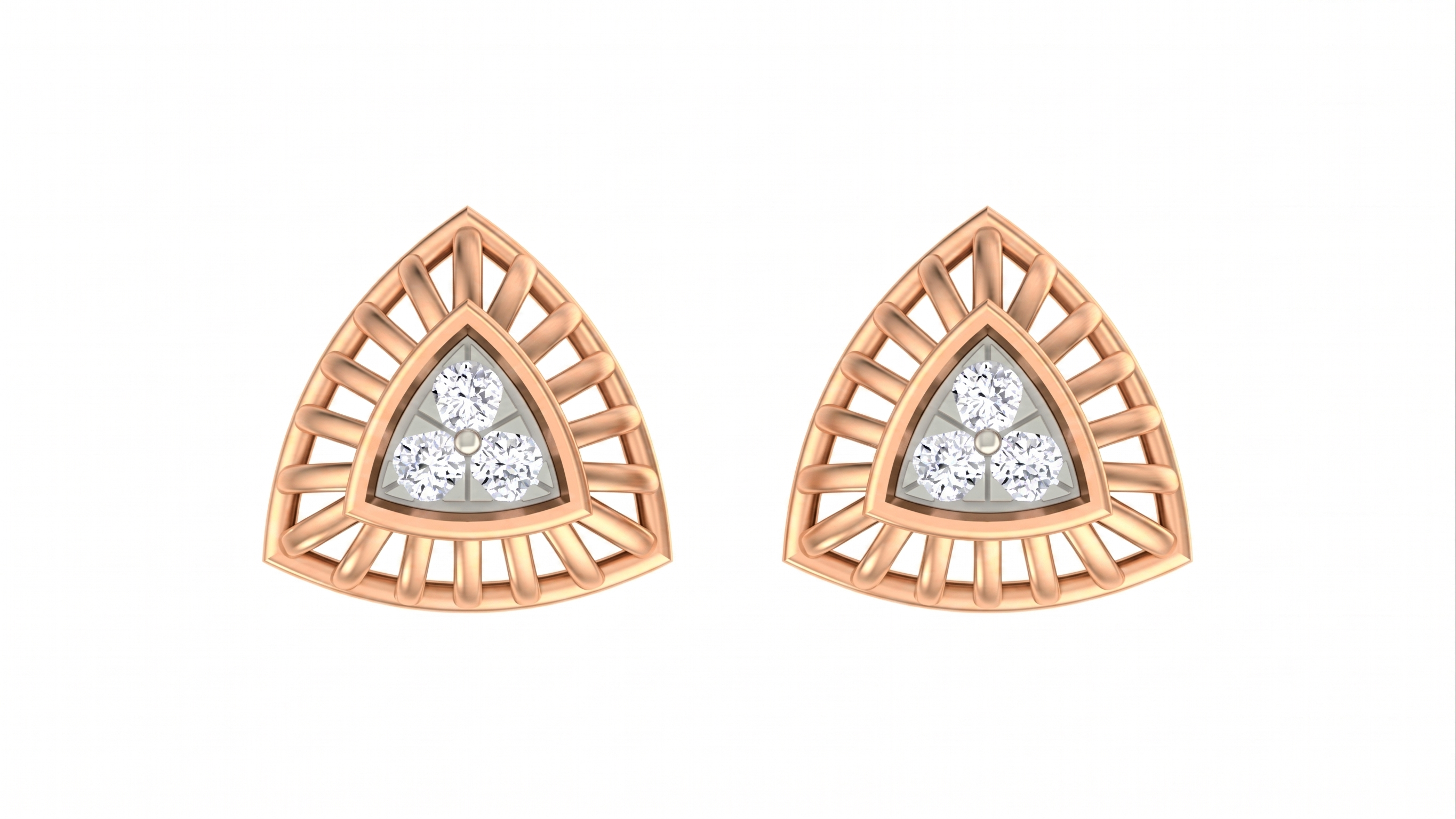 Rose Gold Diamond Earring | under 40k 