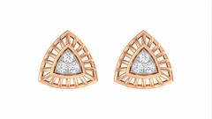 Rose Gold Diamond Earring | under 40k 
