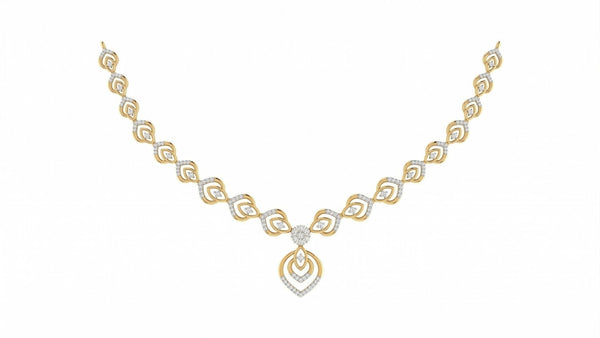 Gold & Diamond Lightweight NECKLACE SET KRC60119