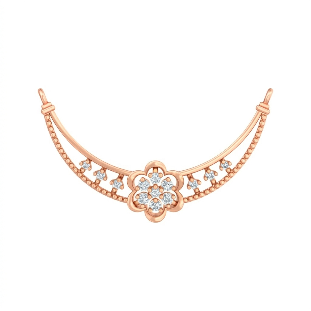 Elegant Gold & Diamond Mangalsutra For Women KRC50080