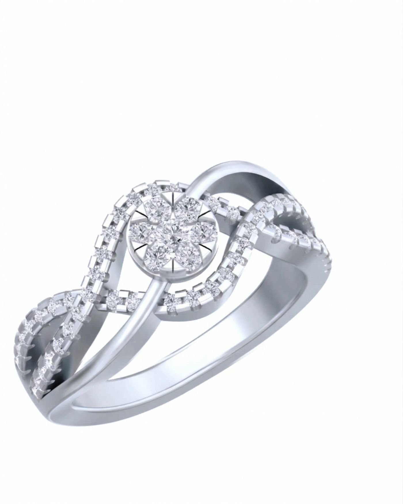 Gold & Diamond Engagement Ring For Women KRC10767