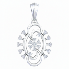 18K Gold & Diamond Floral Pendent Set KRB40076P