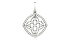 18K Gold & Diamond Floral Pendant Set KRA40018P