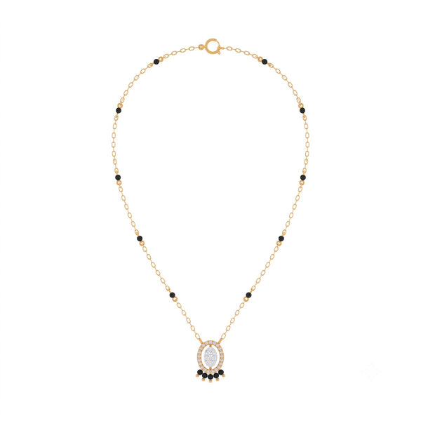 Gold & Diamond Beaded Women Mangalsutra | KRC50160 | Kesav Diamond