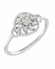 18K Gold & Diamond Engagement Ring For Women KRB10144-A