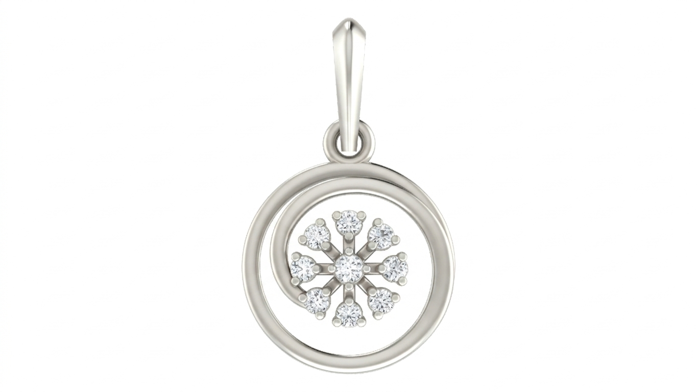 Gold & Diamond Round-Shaped Pendant Set KRA40154P