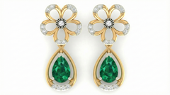 14K Gold & Diamond Women Earring KRB44097EG-A