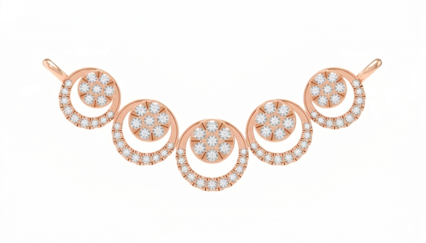 Gold & Diamond Halo Mangalsutra For Women KRC50193