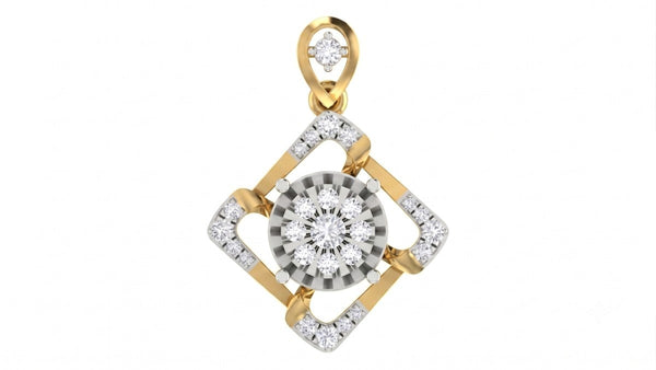 Elegant Gold & Diamond Pendant Set KRC40709