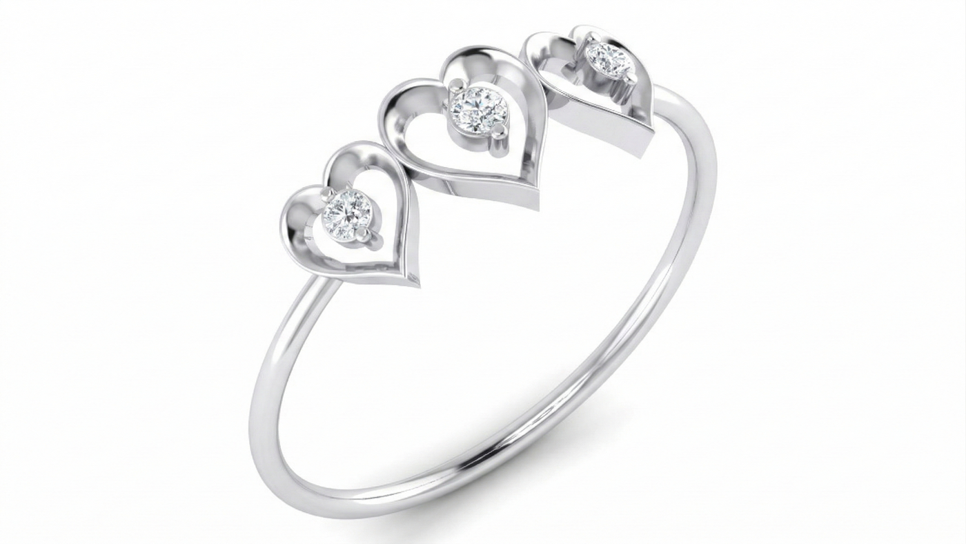 18K Gold & Diamond Dailywear Ring For Women KRA10820