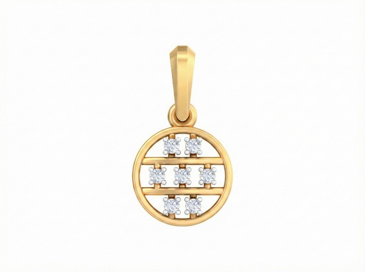 18K Gold & Diamond Dailywear Pendant Set KSK120