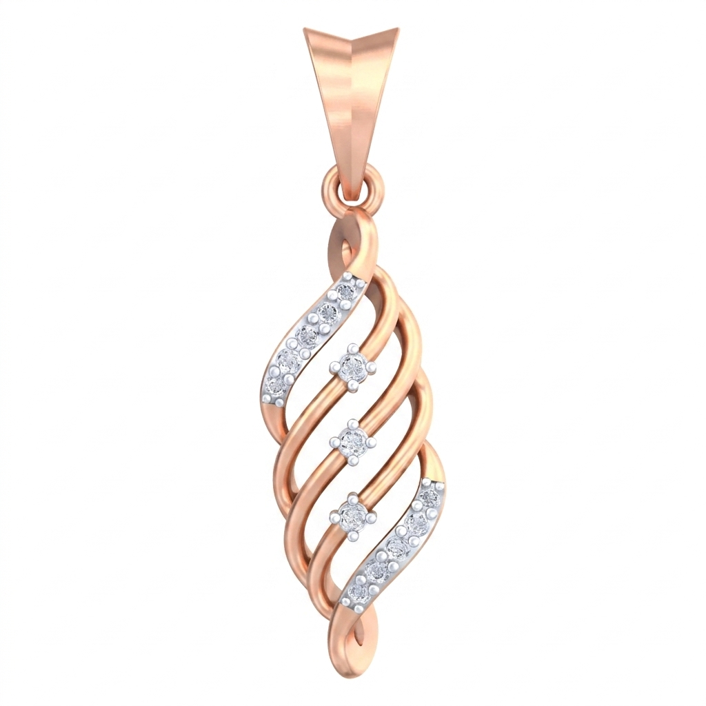 Gold & Diamond Dailywear Pendant Set KRC40576