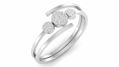 18K Gold & Diamond Engagement Ring For Women KRA10548